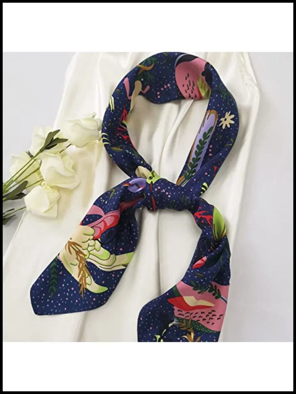 Silk Like Satin Large Hair Scarf 35